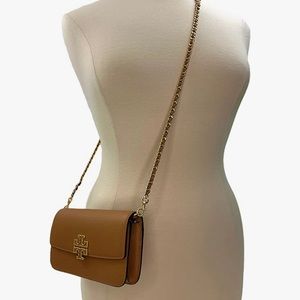 SOLD - Tory Burch Women’s Britten Pebble Chain Wallet with Wrislet